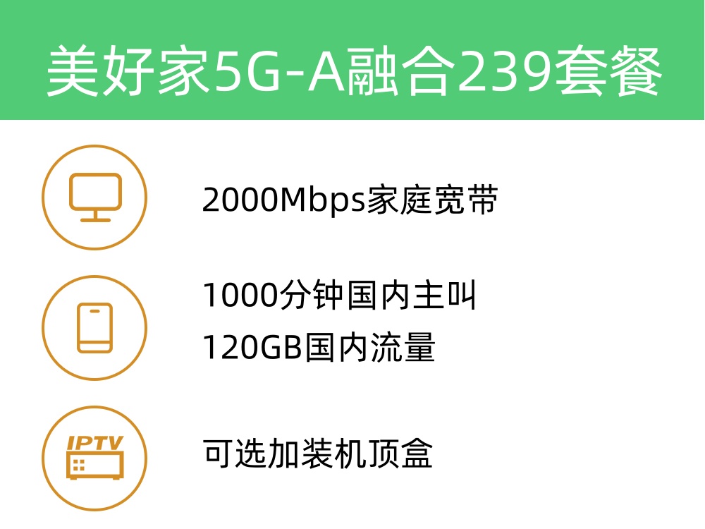 美好家5G-A融合239套餐 2000M